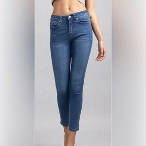 NWT ENJEAN Mid‎ Rise Ankle Skinny Jeans Light Blue Womens Size 9